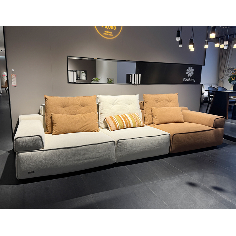 Cotton And Linen Three-Piece Sofa