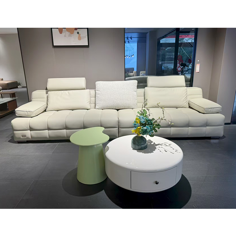 Water-Based Eco-Leather Straight Sofa 25750